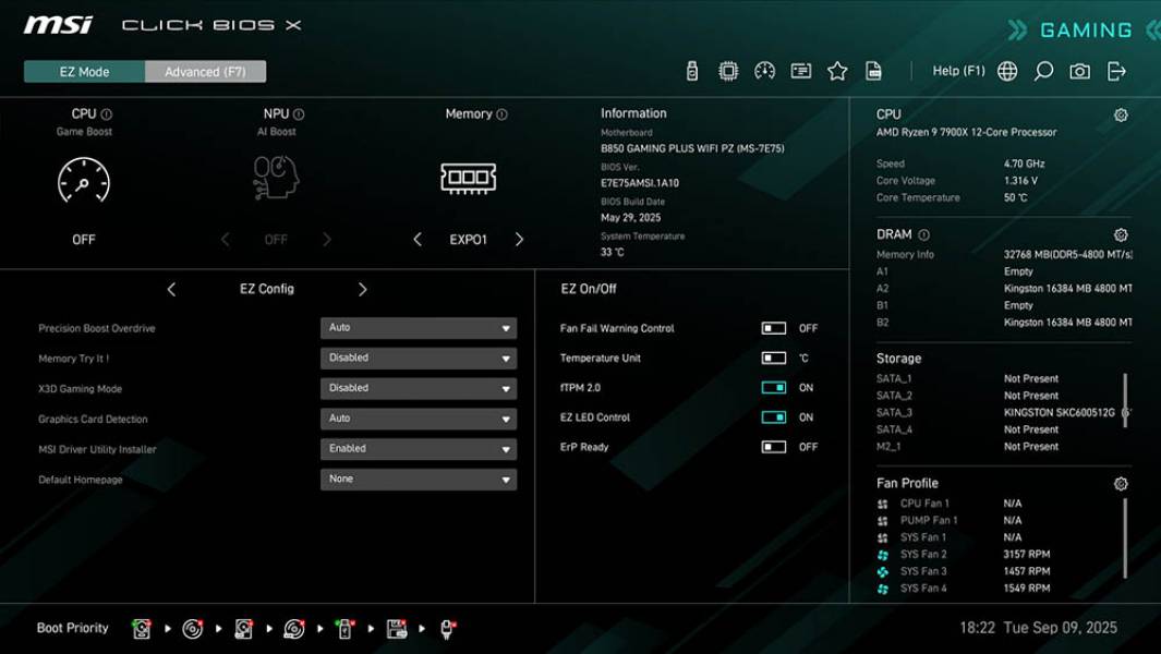 MSI B850 GAMING PLUS WIFI PZ-4